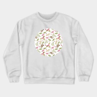 Christmas Loose Floral Watercolor Crewneck Sweatshirt